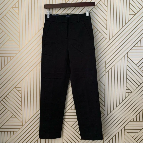 J Crew Kallie Pant Black Slim Stretch Dress Pants Office Work Casual 00 Ankle - Picture 2 of 10